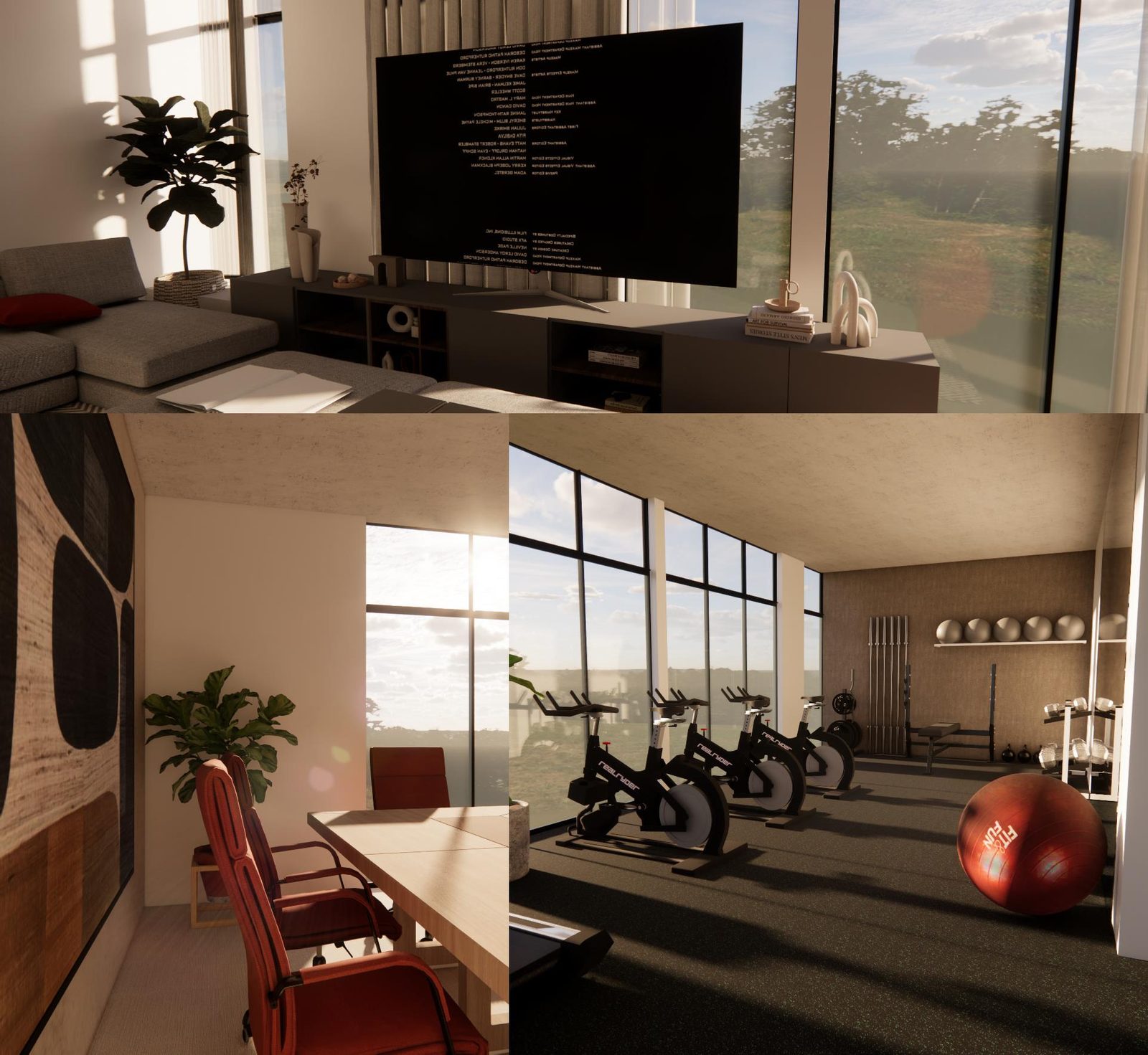 The Palm Haus — rooftop gym, cinema, and game room